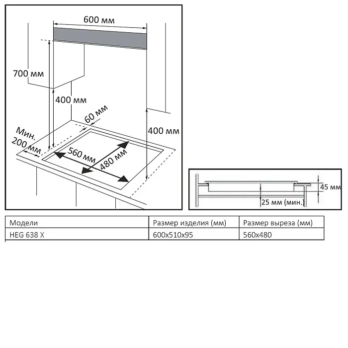 Evelux HEG 638 X