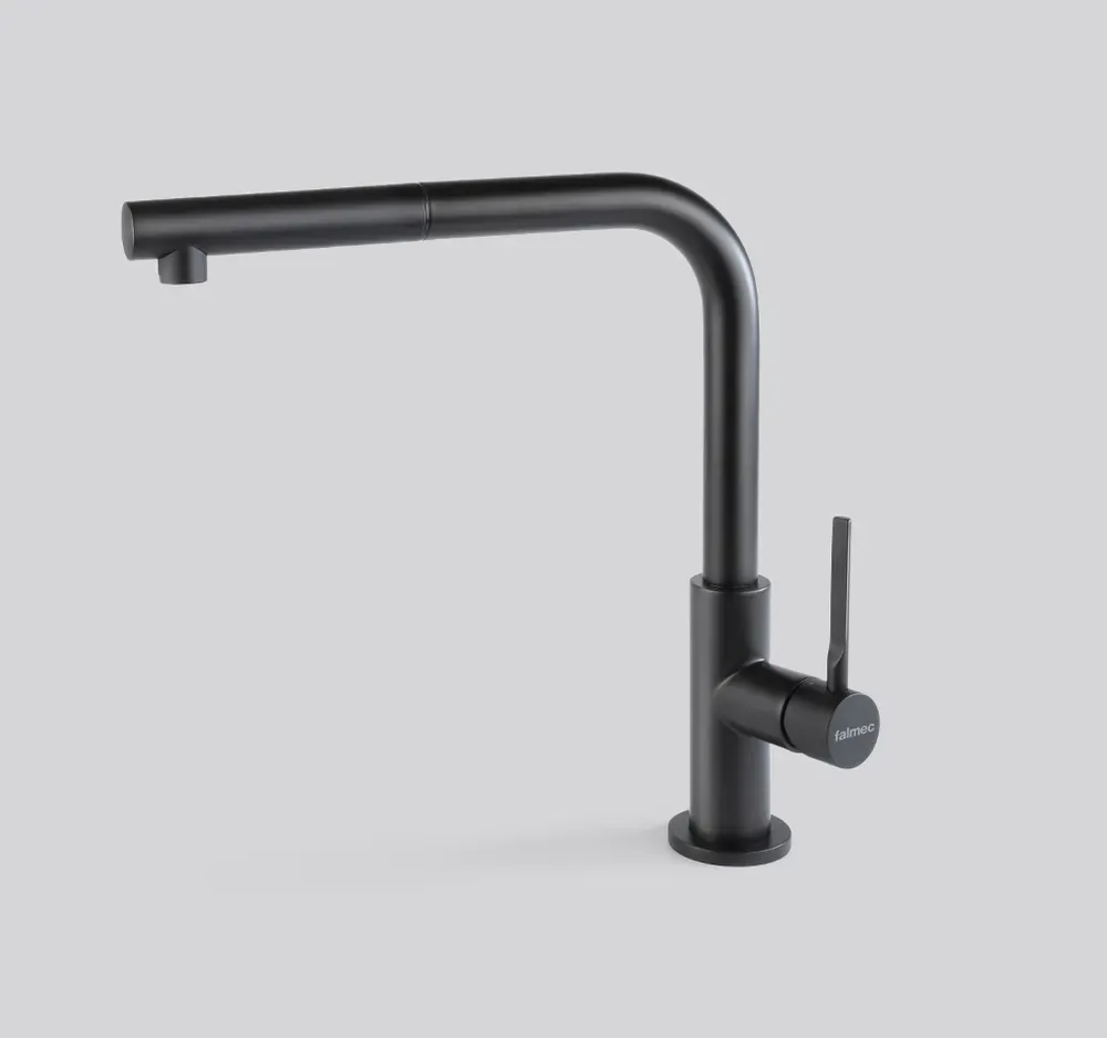 Falmec TREVI CORNER MATT BLACK, смеситель, черный матовый
