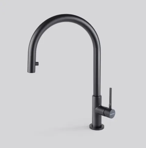 Falmec TREVI ROUND MATT BLACK, смеситель, черный матовый