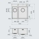 Falmec GARDA 18+31 Steel, мойка, нержавеющая сталь