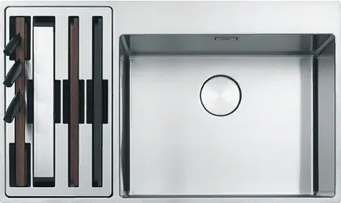 Franke Box Center BWX 220-54-27 TL, мойка, нержавеющая сталь полированная