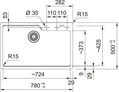 Franke UBG 610-72, мойка, гранит, белый