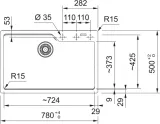 Franke UBG 610-72, мойка, гранит, белый