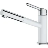 Franke Orbit, смеситель, гранит, хром/белый
