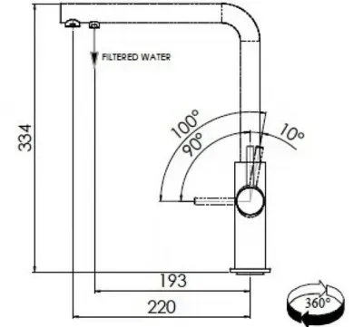 Franke Neptune Clear Water, смеситель, гранит, хром/бежевый