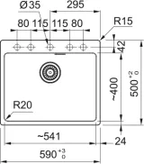 Franke MRG 610-54 FTL, мойка, гранит, черный матовый