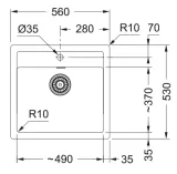 Franke SID 610, мойка, гранит, белый