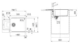 Franke UBG 611-78L, мойка, гранит, серый камень