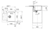 Franke UBG 611-62, мойка, гранит, оникс