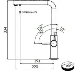 Franke Neptune Clear Water, смеситель, гранит, хром/бежевый