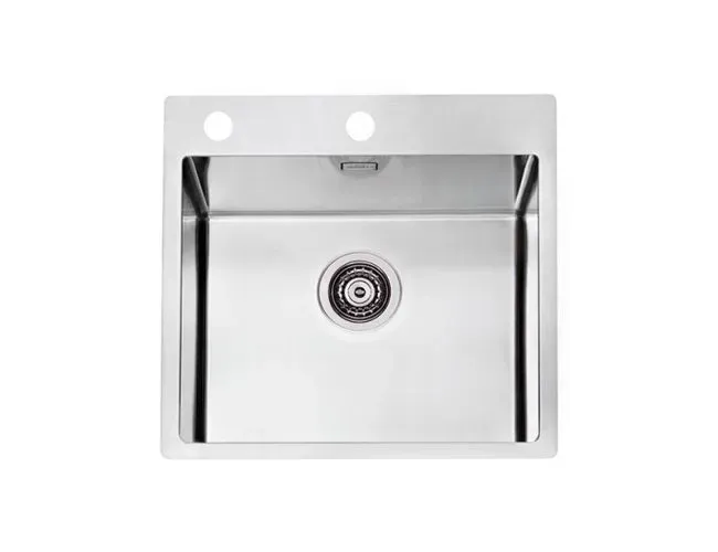 Мойка PURE 70 KMB-90 565X525 в компл. с сифоном 1127252(1122385) Брашированная сталь