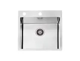 Мойка PURE 70 KMB-90 565X525 в компл. с сифоном 1127252(1122385) Брашированная сталь