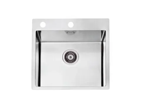Мойка PURE 70 KMB-90 565X525 в компл. с сифоном 1127252(1122385) Брашированная сталь