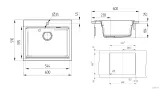 Кухонная мойка Grandex Aqua COMFORT 60F (500506) CONCRETE