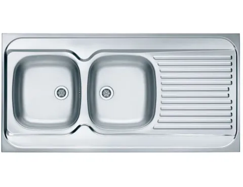 Мойка CLASSIC 100R -60 1200X600 правая в комплекте с сифоном 1071240 NAT
