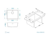 Мойка для кухни OMNI 30 GRANITAL CARBON-G91 500x450x198 с сифоном(1150055) G22 TERRA