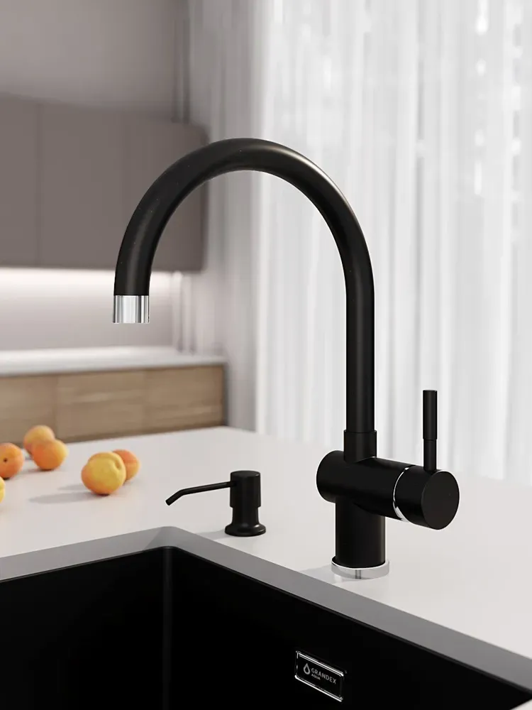 Смеситель кухонный Grandex Aqua BASIC-C (9003015) ARCTIC