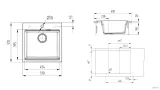 Кухонная мойка Grandex Aqua COMFORT 51F (500406) BEIGE