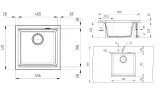 Кухонная мойка Grandex Aqua COMFORT 46U (500106) ARCTIC