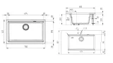 Кухонная мойка Grandex Aqua COMFORT 73U (500306) ARCTIC