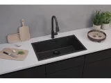 Мойка для кухни OMNI 40 GRANITAL DEEP BLACK-G90 BLACK EDITION 750x450x198 с сифоном(1150064) G81 CONCRETE