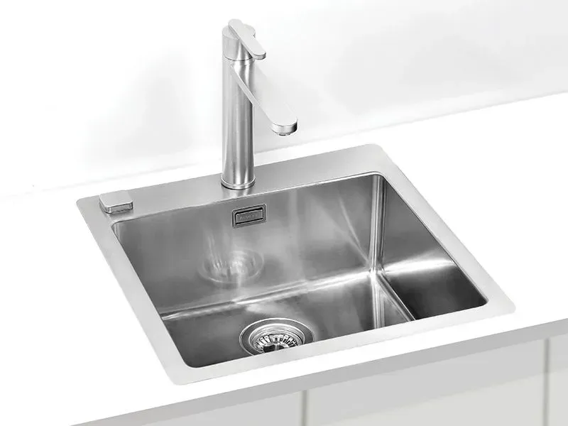 Мойка PURE 30 KMB-90 515X525 в компл. с сифоном 1127252, 1103609 Брашированная сталь