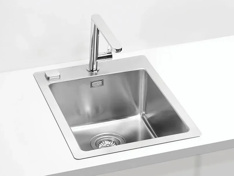 Мойка PURE 10 KMB-90 405X525 в компл.с сифоном 1127252(1103607) Брашированная сталь