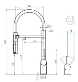 Смеситель кухонный Grandex Aqua Choice-S (9020153) GOLD