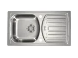 Мойка BASIC 150 -90 NEW 780X435 в комплекте с сифоном 1130543 (1136532) NAT