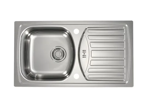 Мойка BASIC 150 -90 NEW 780X435 в комплекте с сифоном 1130543 (1136532) NAT