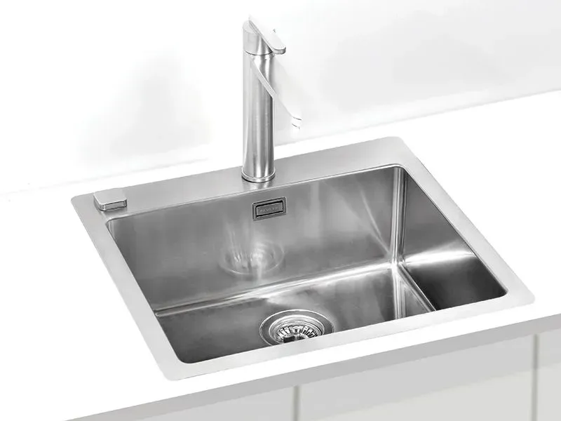 Мойка PURE 70 KMB-90 565X525 в компл. с сифоном 1127252(1122385) Брашированная сталь