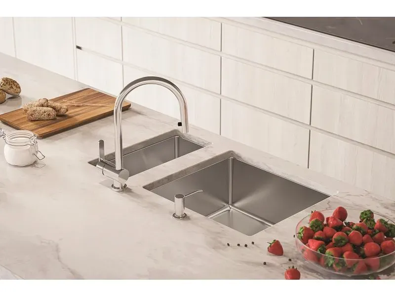 Мойка KOMBINO 10 -90 180X400X144 в комплекте с сифоном 1130550 (1100233) SAT