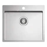 Мойка QUARTO 10 BRS-90 550x480 в комплекте с сифоном 1130551(1124382) Брашированная сталь