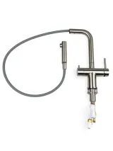 Смеситель кухонный Grandex Aqua Handy-P SAT (902096) НЕРЖ