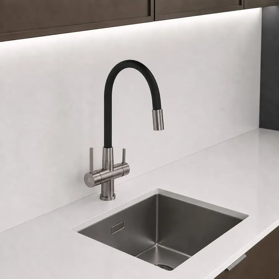 Смеситель кухонный Grandex Aqua Flex (9020383) ANTHRACITE