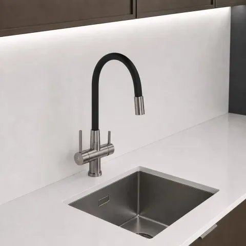 Смеситель кухонный Grandex Aqua Flex (9020383) ANTHRACITE
