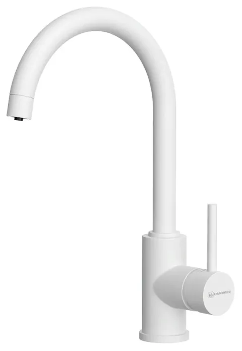 Omoikiri Shinagawa 2 Plus-WH, смеситель, гранит, белый