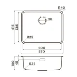 Omoikiri Omi 53-U/I-LG Ultra, мойка, нержавеющая сталь/ светлое золото