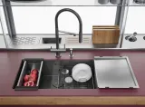 Omoikiri Taki 74-U/IF-GB, мойка, нержавеющая сталь/графит