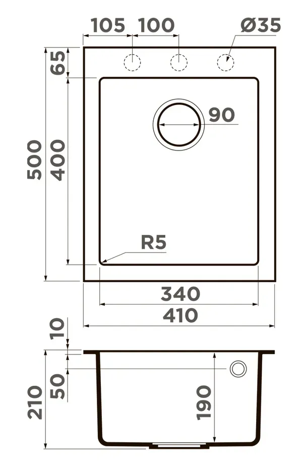 Omoikiri Bosen 41-WH, мойка, гранит, белый