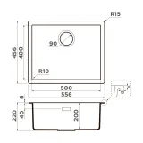 Omoikiri Yamakawa 55-Integra-WH, мойка, керамика, белый