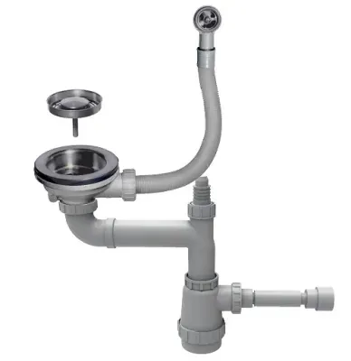Omoikiri WK-1-R-IN Арматура для одночашевых моек с круглым перелив, нерж. сталь
