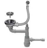 Omoikiri WK-1-R-IN Арматура для одночашевых моек с круглым перелив, нерж. сталь
