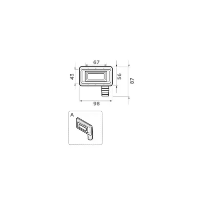 Omoikiri WK-1-GN Арматура для одночашевых моек с прямоугольным переливом вороненая сталь