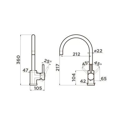 Omoikiri Wakayama-PVD-LG-35, смеситель, светлое золото
