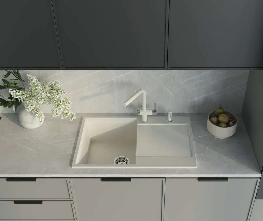 Omoikiri Daisen 78T-WH, мойка, гранит, белый