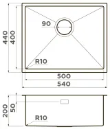 Omoikiri Taki 54-U/IF-IN Microdecor, мойка, нержавеющая сталь