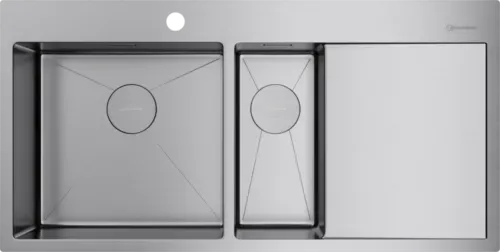 Omoikiri Akisame 100-2-IN-L, мойка, нержавеющая сталь, чаша слева