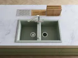 Omoikiri Kitagawa 86-2-GR, мойка, керамика, leningrad grey