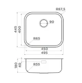 Omoikiri Omi 49-U-IN, мойка, нержавеющая сталь